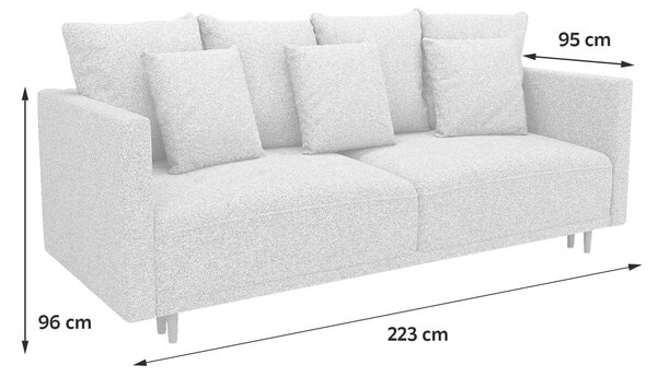ROZKLADACIA POHOVKA, textil, tmavosivá MID.YOU - Sedačky, Online Only