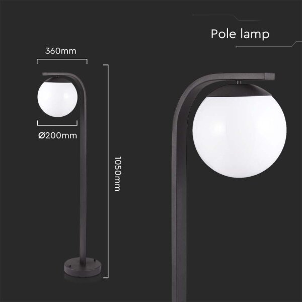 Vonkajšia lampa 1xE27/60W/230V IP44 čierna