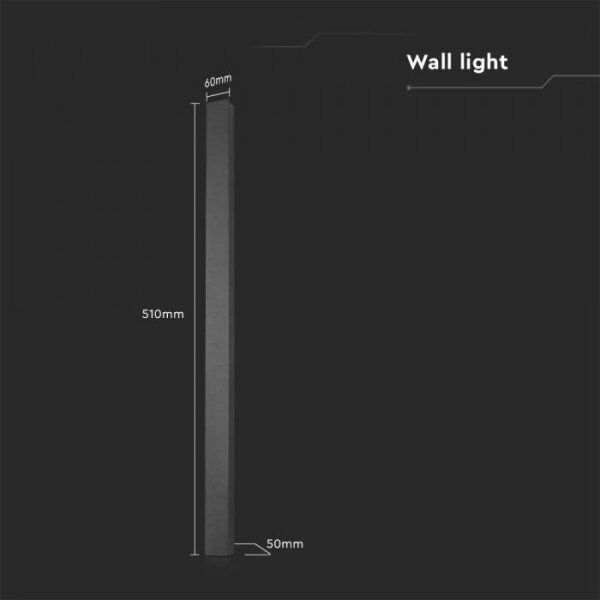 Vonkajšie nástenné LED svietidlo LED/10W/230V 4000K IP65 51 cm antracit