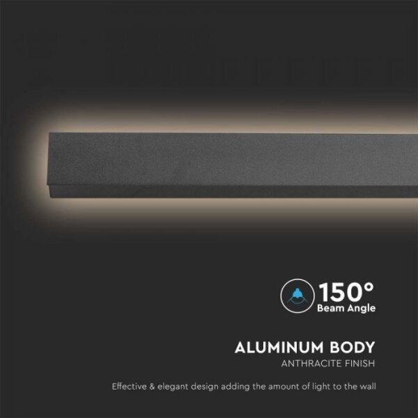 LED vonkajšie nástenné svietidlo LED/23W/230V 4000K IP65 141 cm antracit