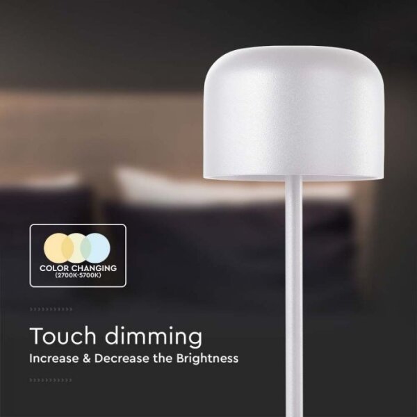 LED Stmievateľná stolná lampa LED/1,5W/5V 2700-5700K IP54 biela