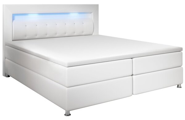 Juskys Pružinová posteľ Montana 120 x 200 cm - biela s toperom
