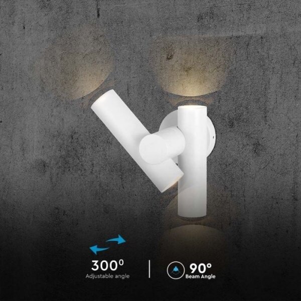 LED Vonkajšie nástenné bodové svietidlo 2xLED/3W/230V 4000K IP44 biela