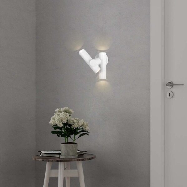 LED Vonkajšie nástenné bodové svietidlo 2xLED/3W/230V 4000K IP44 biela