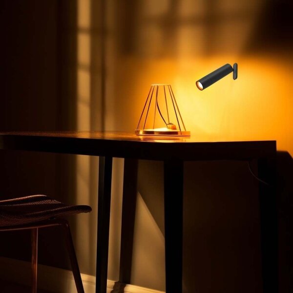 LED Stmievateľná magnetická stolná lampa LED/3W/5V 4000K 1500 mAh čierna