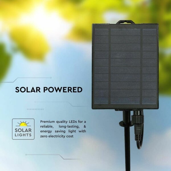 LED Solárna reťaz 15xLED/0,2W/3,7V 15,6 m 3000K IP44 2400 mAh