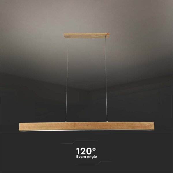 LED Luster na lanku LED/12W/230V 4000K hnedá