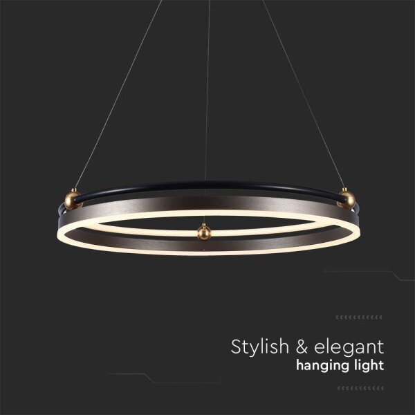 LED Luster na lanku LED/30W/230V 3000K pr. 62 cm hnedá