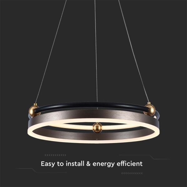 LED Luster na lanku LED/20W/230V 3000K pr. 42 cm hnedá