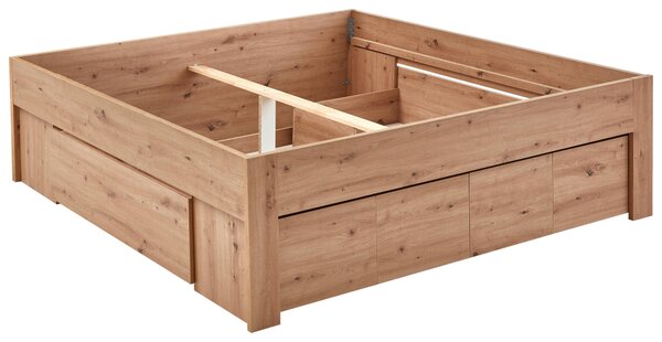 POSTEĽ S ÚLOŽNÝM PRIESTOROM, dub artisan Carryhome - Online Only spálne, Online Only
