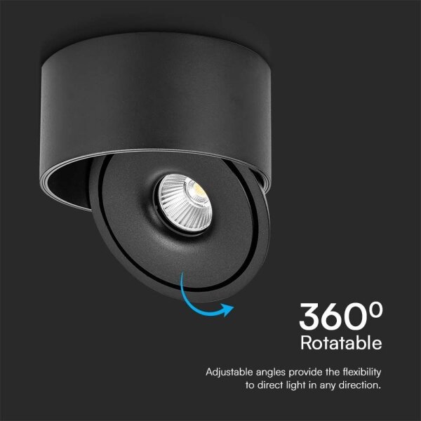 LED Bodové svietidlo LED/28W/230V 3000/4000/6400K čierna