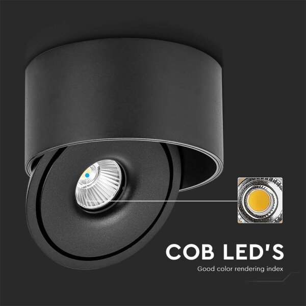 LED Bodové svietidlo LED/28W/230V 3000/4000/6400K čierna
