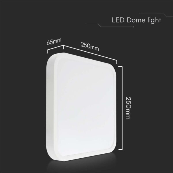 LED Kúpeľňové stropné svietidlo LED/18W/230V 3000K IP44 25x25 cm biela