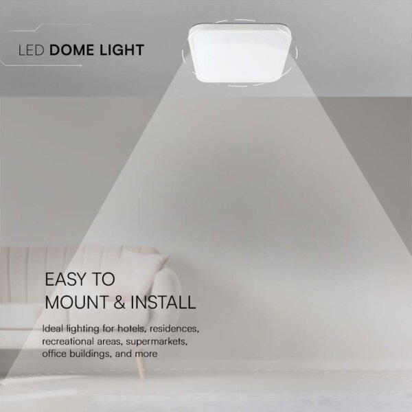 LED Kúpeľňové stropné svietidlo LED/18W/230V 3000K IP44 25x25 cm biela
