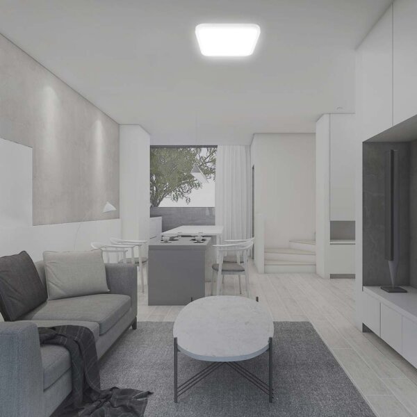 LED Kúpeľňové stropné svietidlo LED/18W/230V 3000K IP44 25x25 cm biela