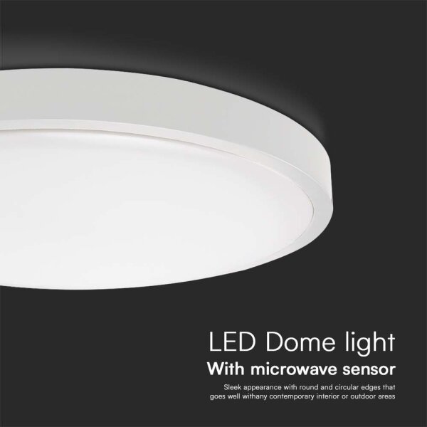 LED Kúpeľňové stropné svietidlo so senzorom LED/18W/230V IP44 3000K pr. 29 cm+DO