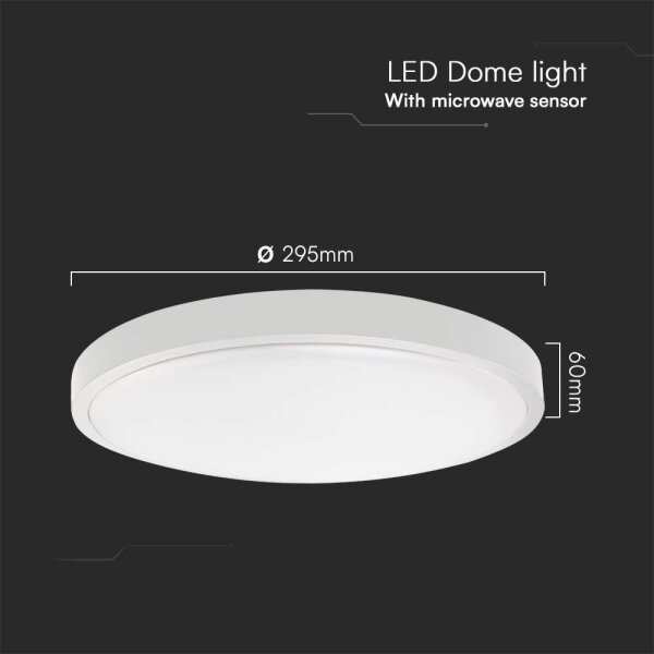 LED Kúpeľňové stropné svietidlo so senzorom LED/18W/230V 4000K IP44 biela