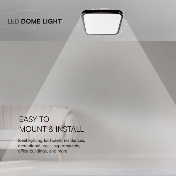 LED Kúpeľňové stropné svietidlo LED/18W/230V 4000K IP44 25x25 cm čierna