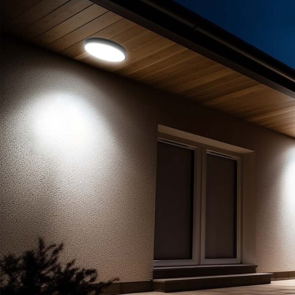 LED Kúpeľňové stropné svietidlo so senzorom LED/18W/230V 4000K IP44 čierna