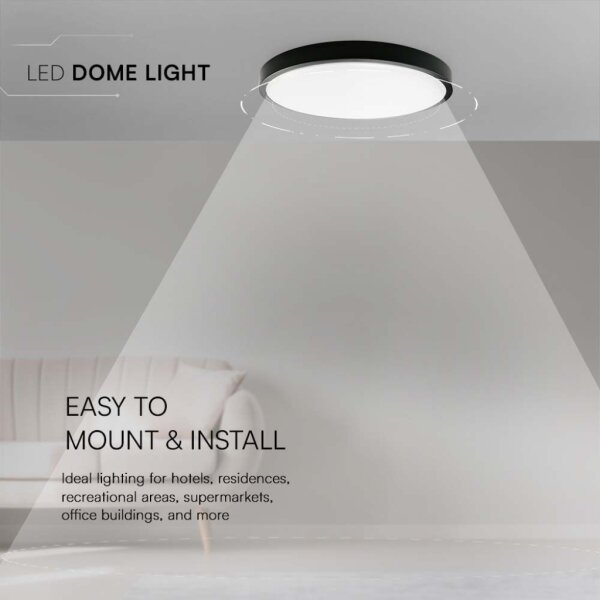 LED Kúpeľňové stropné svietidlo LED/18W/230V 6500K IP44 pr. 25 cm čierna