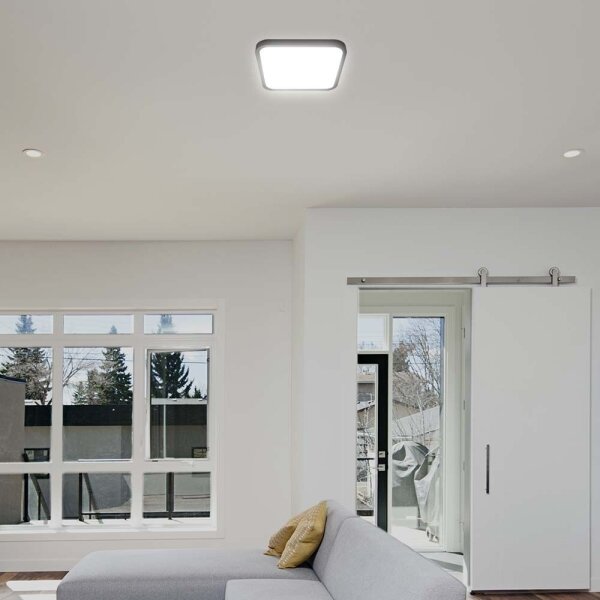 LED Kúpeľňové stropné svietidlo LED/18W/230V 4000K IP44 25x25 cm čierna