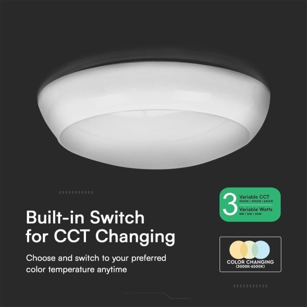 LED Vonkajšie stropné svietidlo LED/20W/230V IP65 3000/4000/6500K