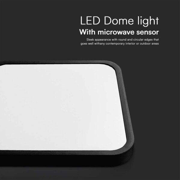 LED Kúpeľňové stropné svietidlo so senzorom LED/18W/230V 4000K IP44 čierna