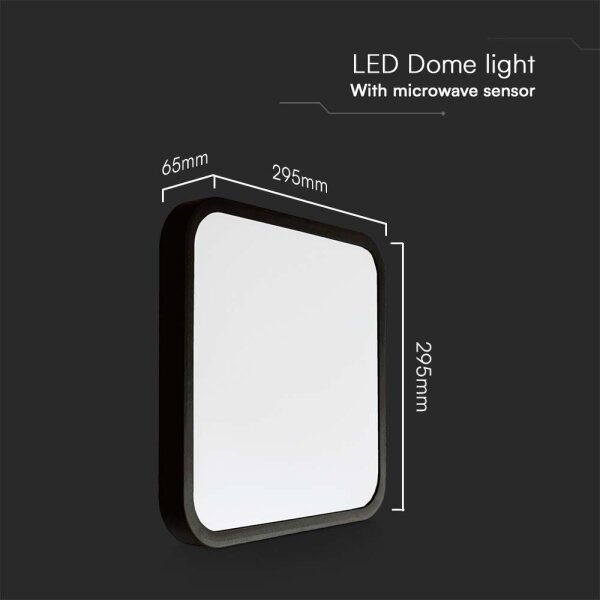LED Kúpeľňové stropné svietidlo so senzorom LED/18W/230V 4000K IP44 čierna