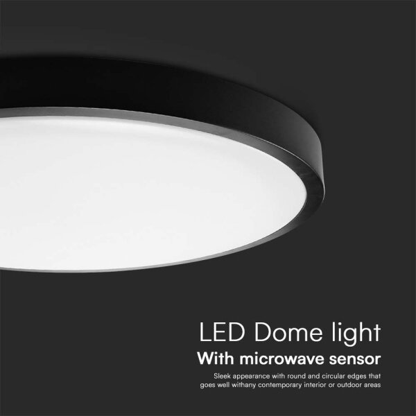 LED Kúpeľňové stropné svietidlo so senzorom LED/18W/230V 4000K IP44 čierna