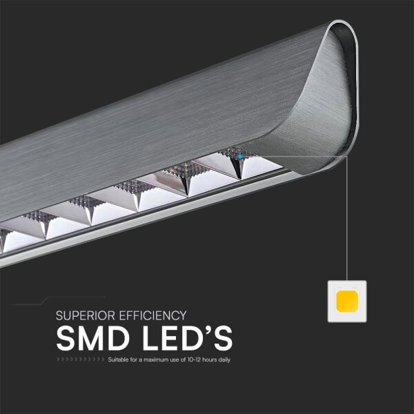 LED Luster na lanku LED/36W/230V 3000/4000/6400K antracit