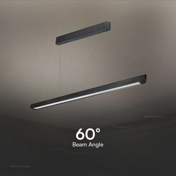 LED Luster na lanku LED/36W/230V 3000/4000/6400K čierna