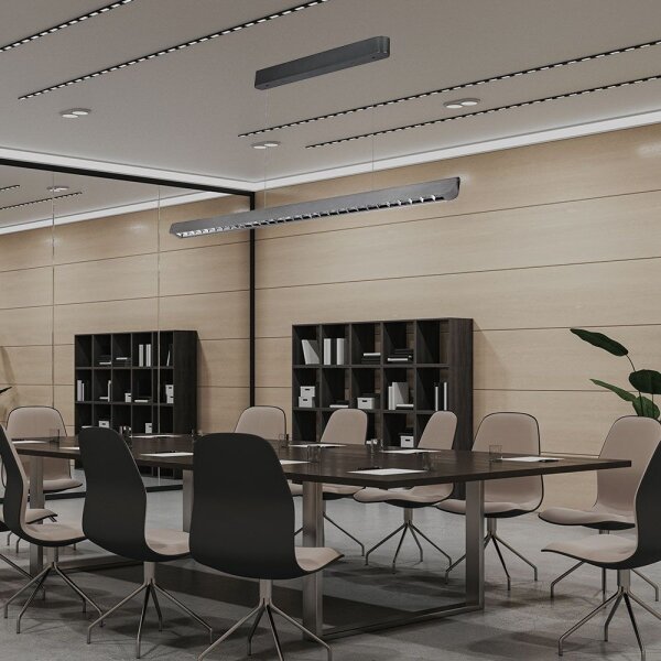 LED Luster na lanku LED/36W/230V 3000/4000/6400K antracit