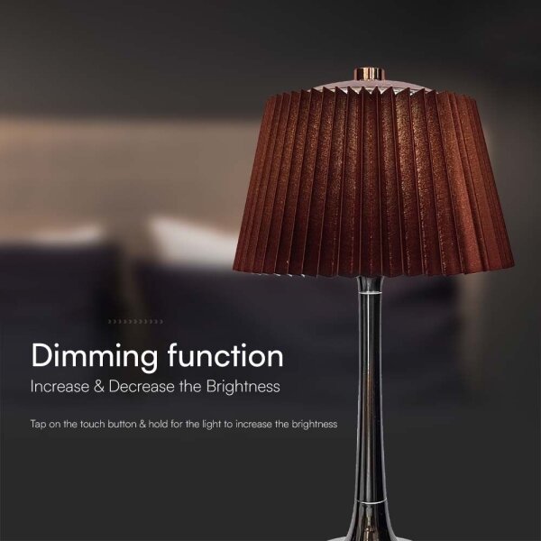 LED Stmievateľná dobíjacia stolná lampa LED/1,5W/5V 3000-6000K 1800 mAh hnedá