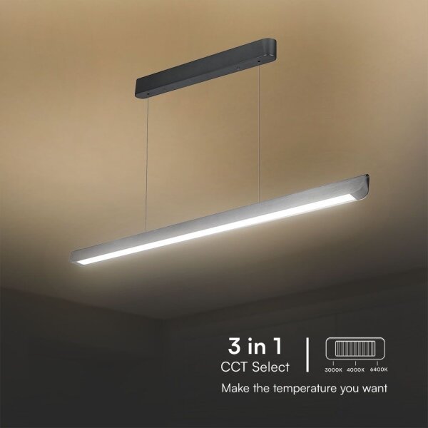 LED Luster na lanku LED/36W/230V 3000/4000/6400K antracit
