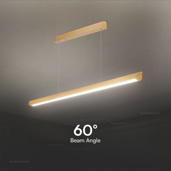LED Luster na lanku LED/36W/230V 3000/4000/6400K zlatá