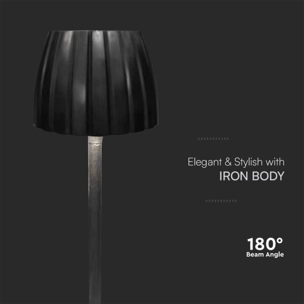 LED stmievateľná dobíjacia stolná lampa LED/2,7W/5V 3000-6000K 1800 mAh čierna