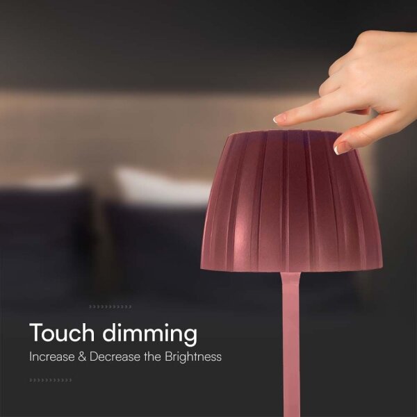 LED Stmievateľná dobíjacia stolná lampa LED/2,7W/5V 3000-6000K 1800 mAh hnedá