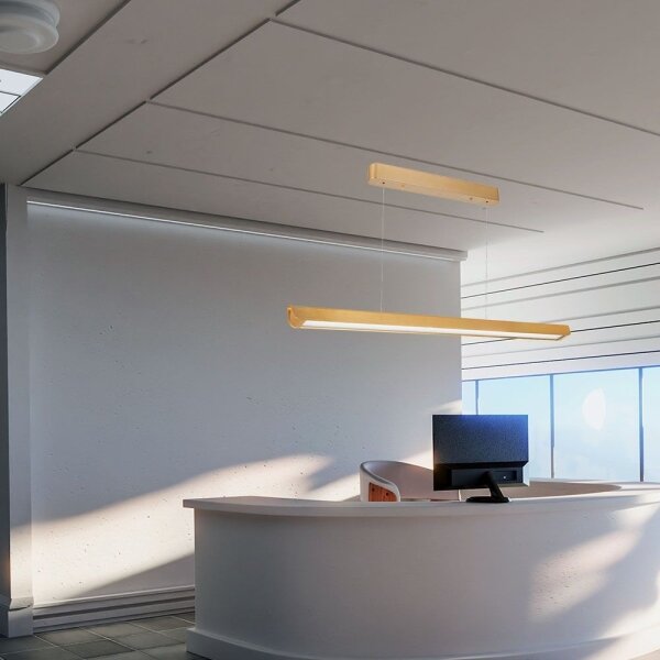 LED Luster na lanku LED/36W/230V 3000/4000/6400K zlatá