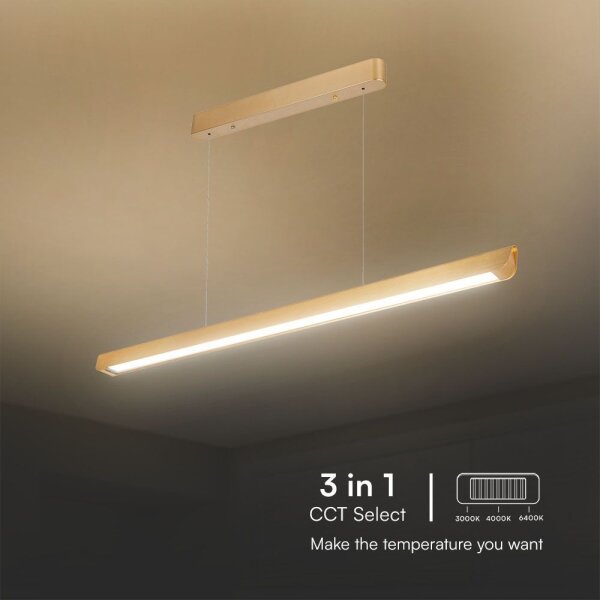 LED Luster na lanku LED/36W/230V 3000/4000/6400K zlatá