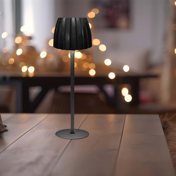 LED stmievateľná dobíjacia stolná lampa LED/2,7W/5V 3000-6000K 1800 mAh čierna
