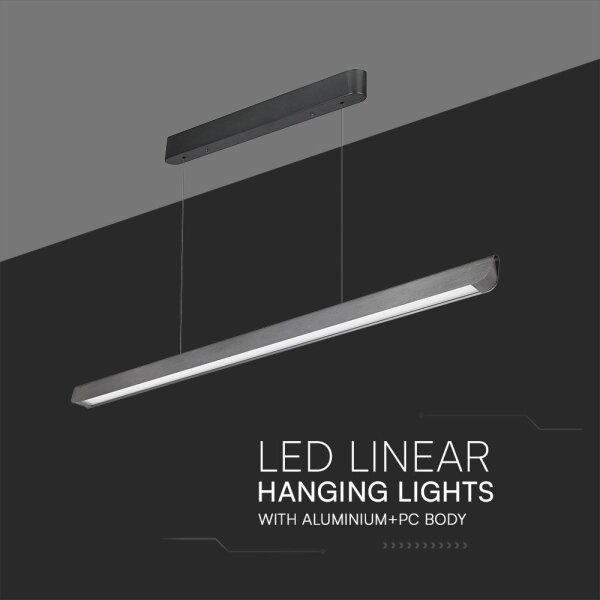 LED Luster na lanku LED/36W/230V 3000/4000/6400K antracit