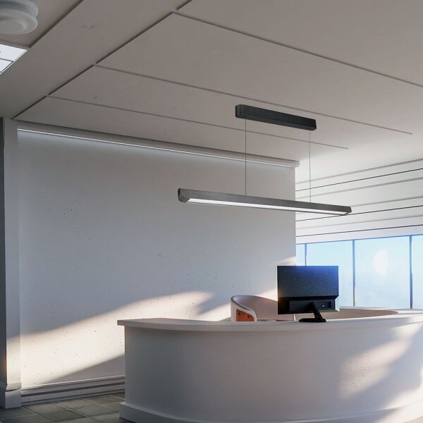 LED Luster na lanku LED/36W/230V 3000/4000/6400K antracit