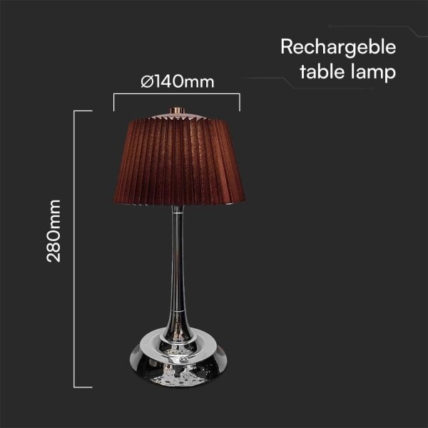 LED Stmievateľná dobíjacia stolná lampa LED/1,5W/5V 3000-6000K 1800 mAh hnedá