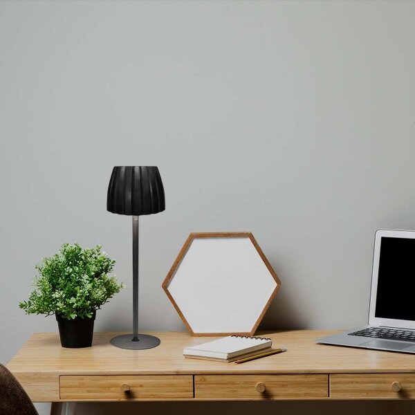 LED stmievateľná dobíjacia stolná lampa LED/2,7W/5V 3000-6000K 1800 mAh čierna