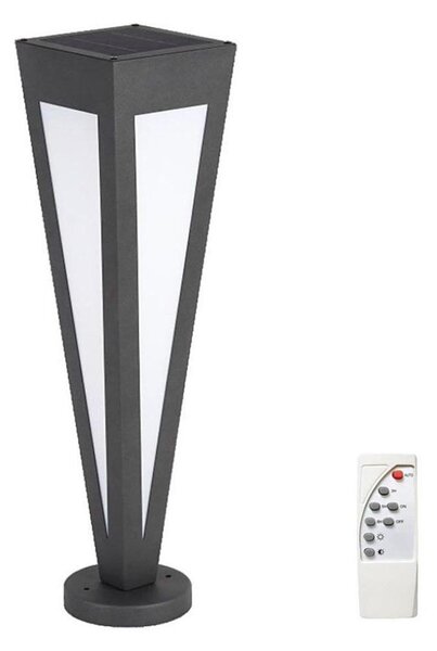 LED Solárna lampa LED/2W/3,7V IP65 3000K čierna