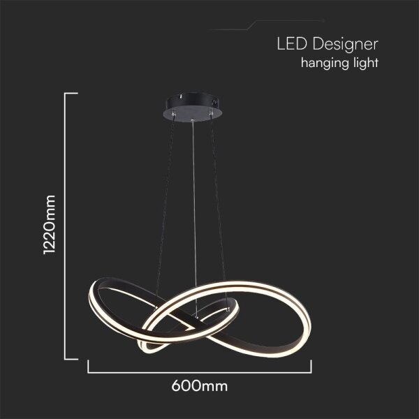 LED Luster na lanku LED/40W/230V