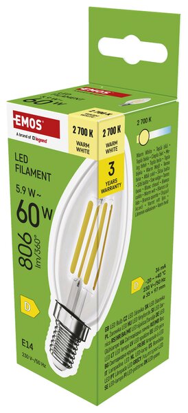 FILAMENTOVÁ LED ŽIAROVKA E14 - Doplnky k svietidlám