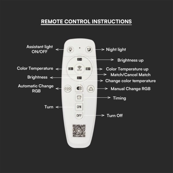 LED Stmievateľný prisadený luster LED/45W/230V 3000-6500K + DO
