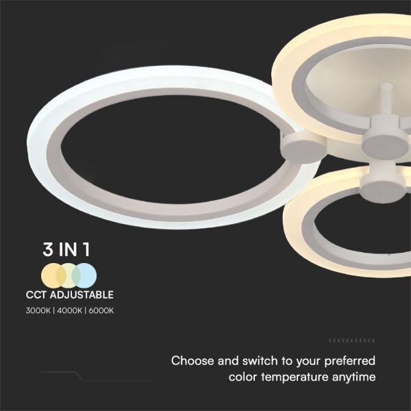 LED Stmievateľný prisadený luster LED/45W/230V 3000-6500K + DO