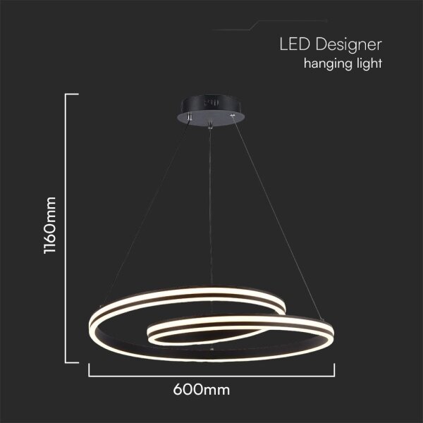 LED Luster na lanku LED/40W/230V